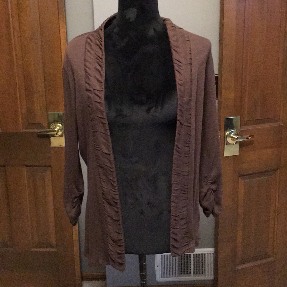 Coldwater Creek Brown Knit Cardigan